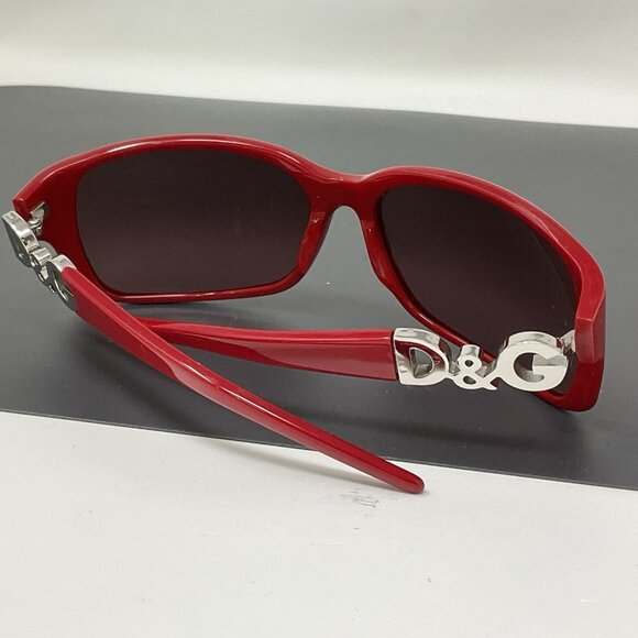 Dolce & Gabbana Sunglasses D&G 3006 63-17-125 Red Silver Logos Scratched Lenses main image 6